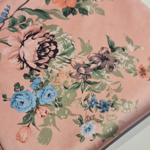 Pink floral plush - floral,